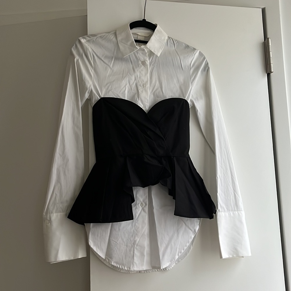 Bustier Button Down Blouse